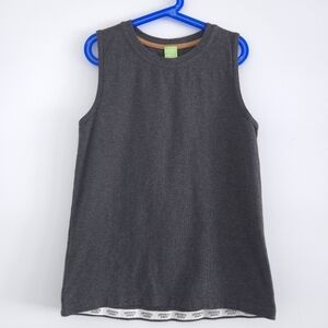 Peekaboo Beans Dark Grey Tank Top size 10